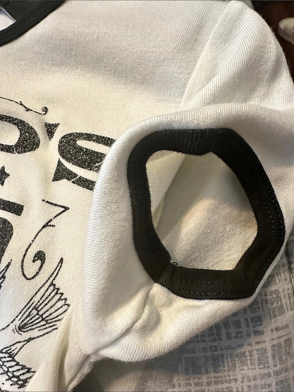 YoungLA Gold'Small Gym Ringer Baby Tee - Picture 5 of 5